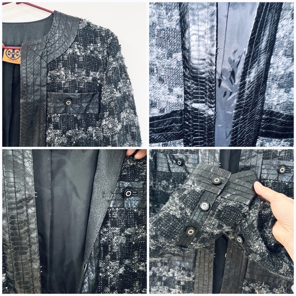 TORY BURCH edalene Wool Tweed Coat EUC - Picture 9 of 12